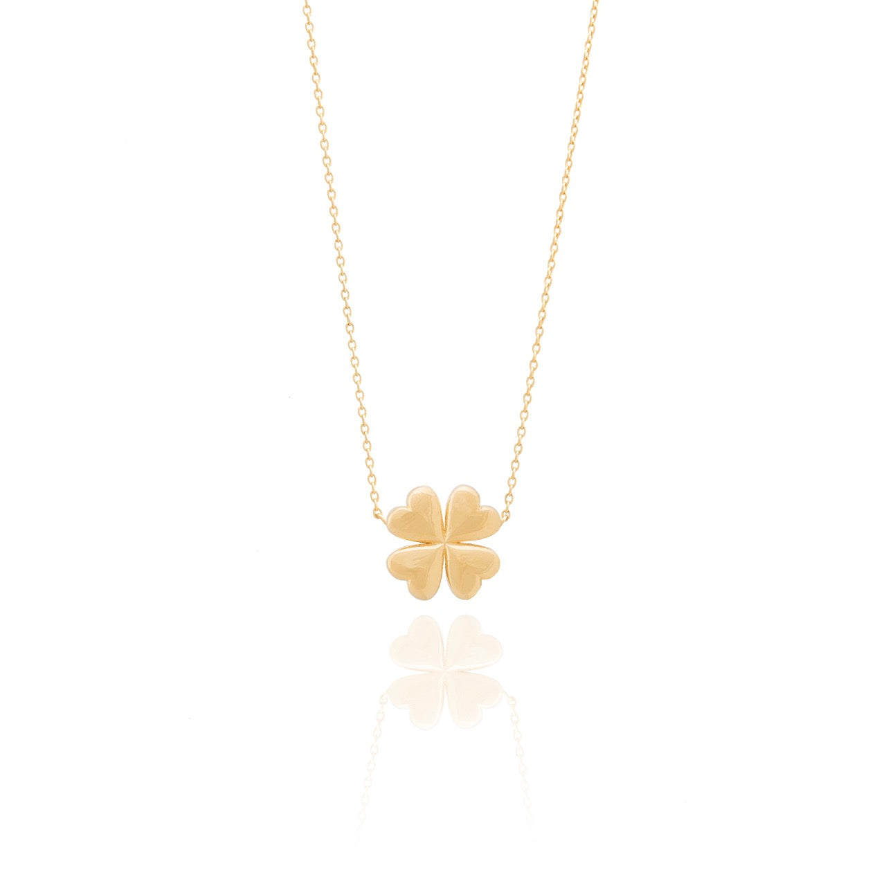 18K Gold Vermeil Clover Leaf Necklace - INES SANTOS JEWELLERY