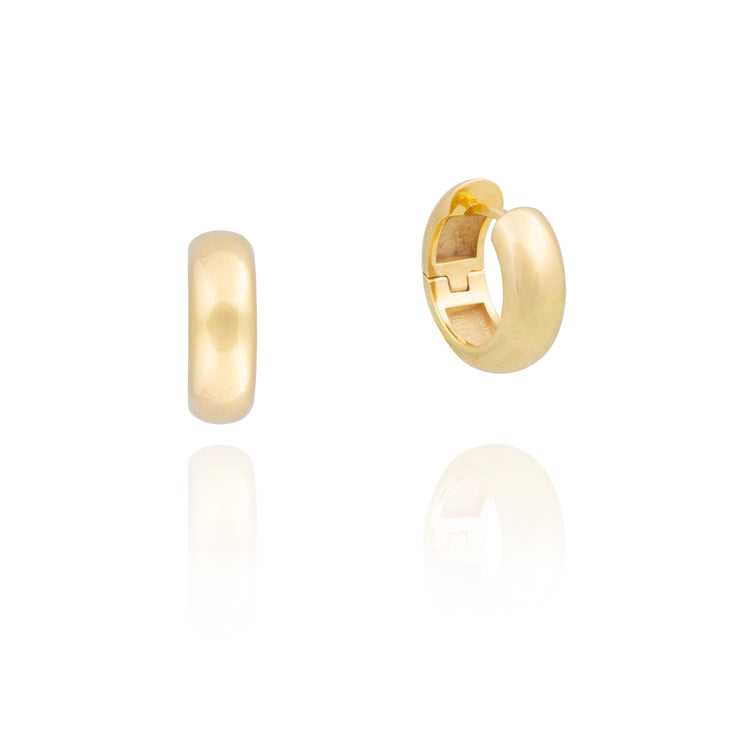 18K Gold Vermeil Mini Huggie Hoop Earrings - INES SANTOS JEWELLERY