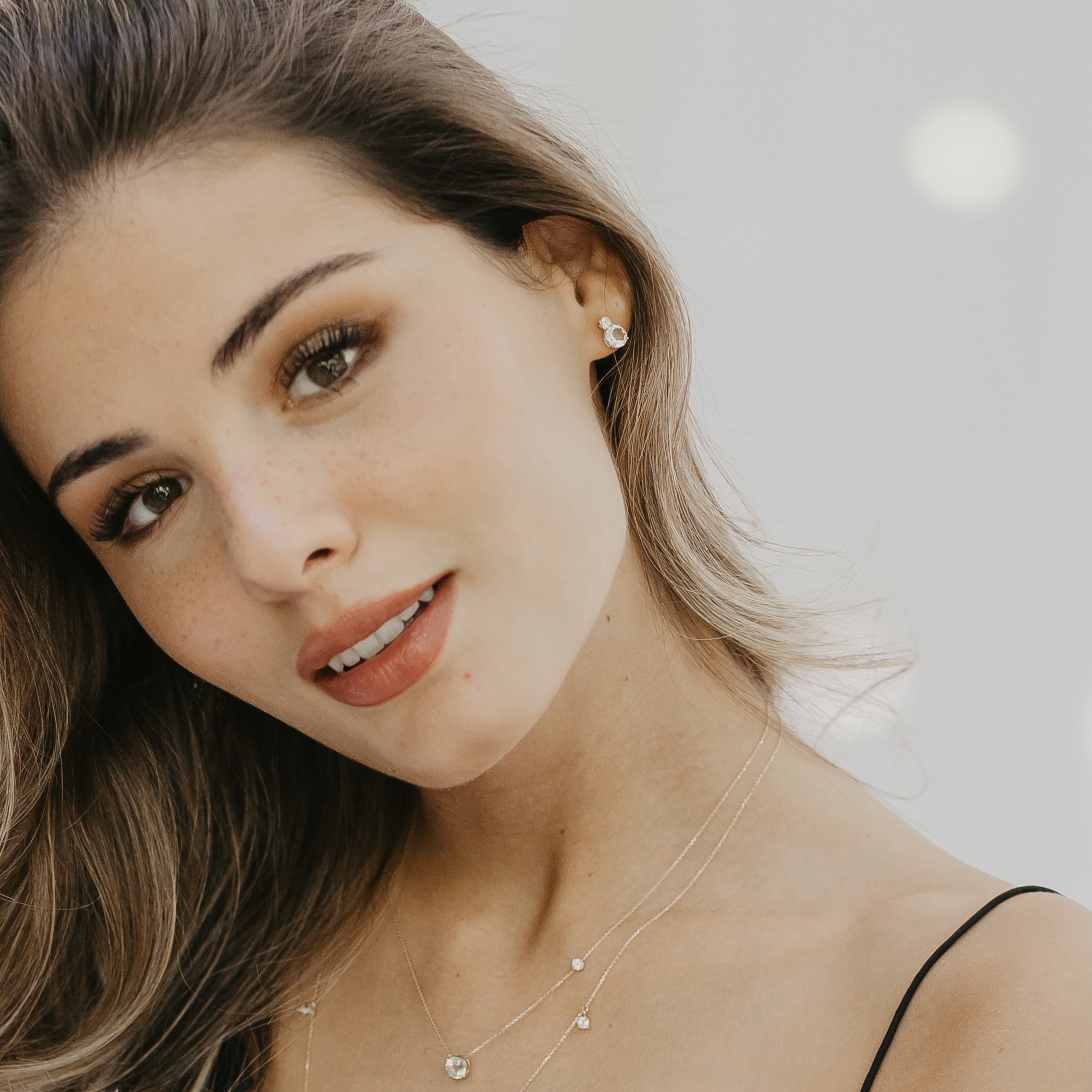 18K Solid Gold Green Amethyst Earrings - Ines Santos Jewellery 