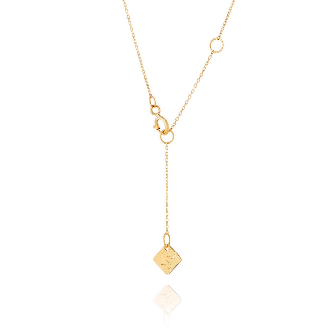 18K Solid Gold Mini Topaz Necklace - Ines Santos Jewellery