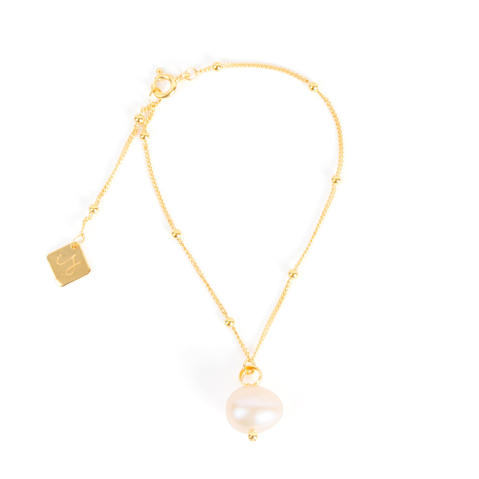 Pearl Obsession freshwater pearl bracelet in 18K gold vermeil