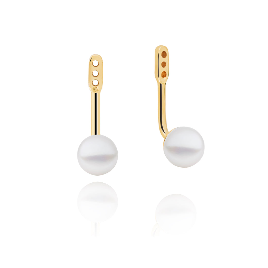 Pearl Obsession freshwater pearl drop enhancers in 18K gold vermeil for versatile earring styling