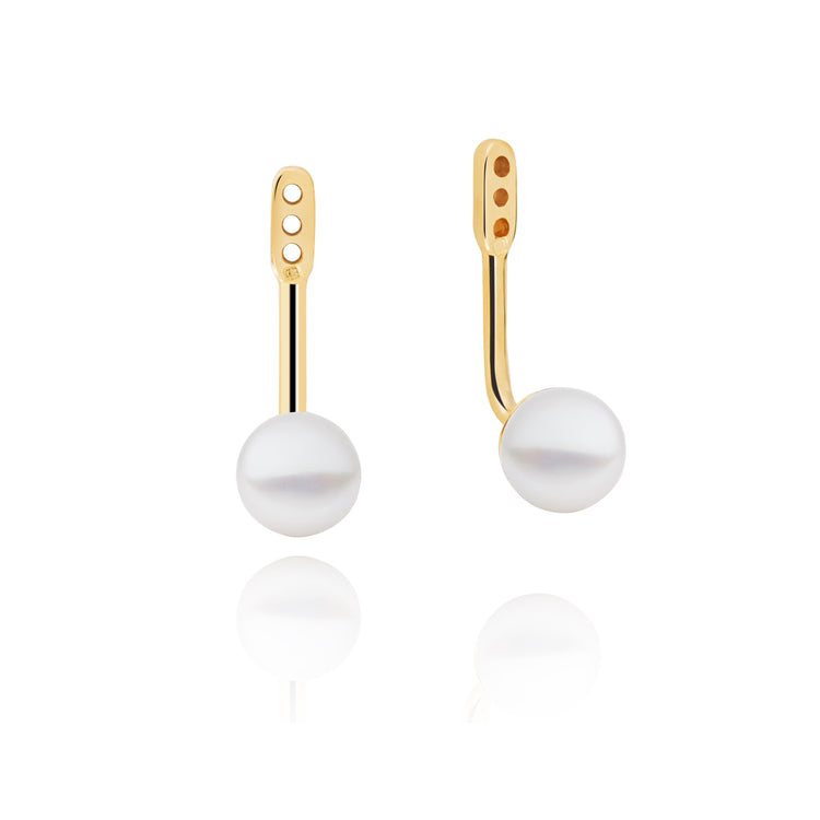 Pearl Obsession freshwater pearl drop enhancers in 18K gold vermeil for versatile earring styling