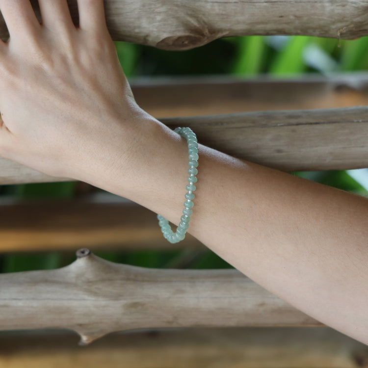 Inês Santos Jewellery - gemstone jewelry - 18K Gold Vermeil Green Aventurine and Fresh Water Pearls Beaded Bracelet