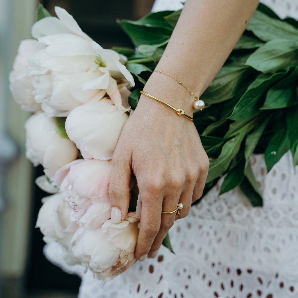 Knot collection adjustable bracelet styled displaying delicate twisted knot detail