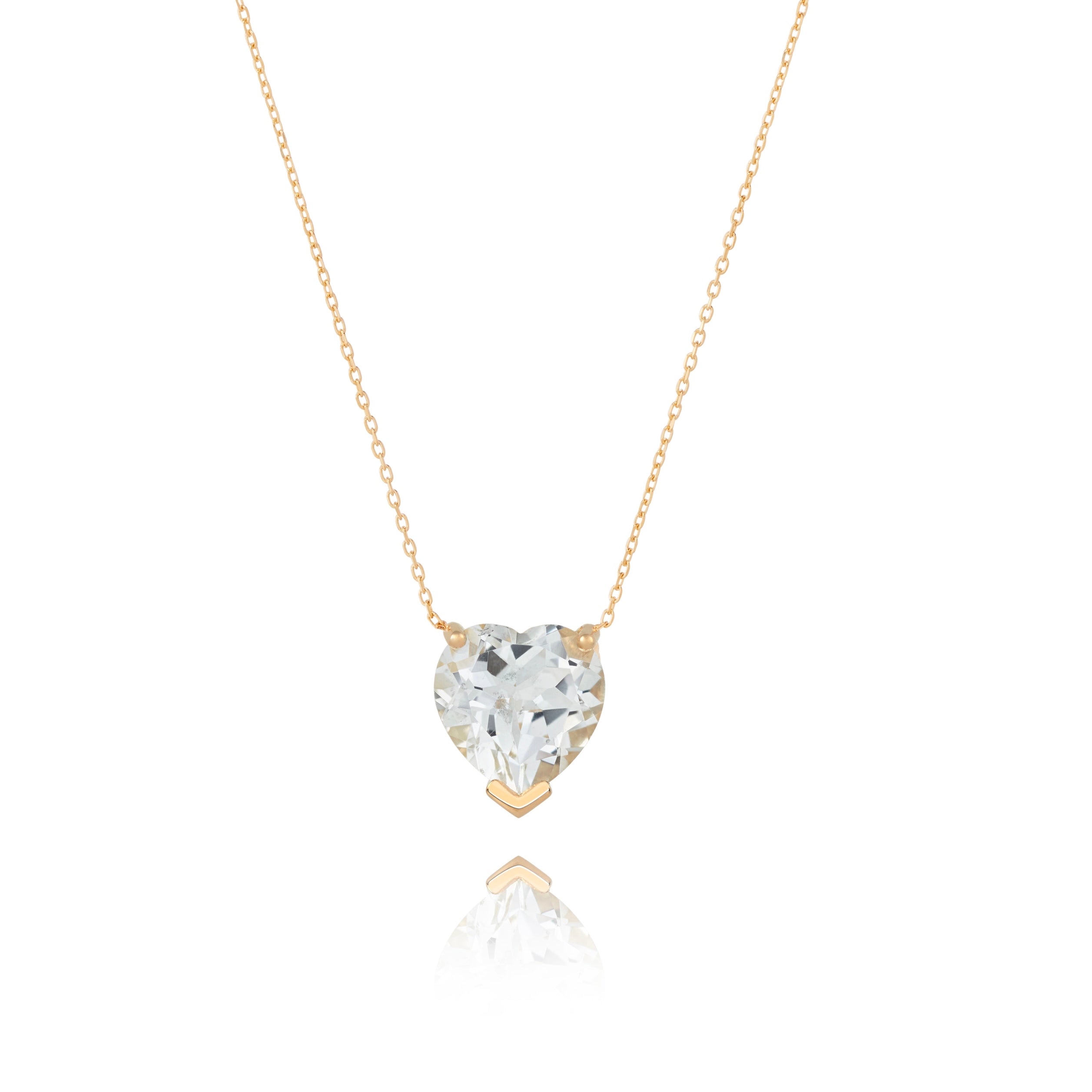 Heart shaped online topaz gold pendant