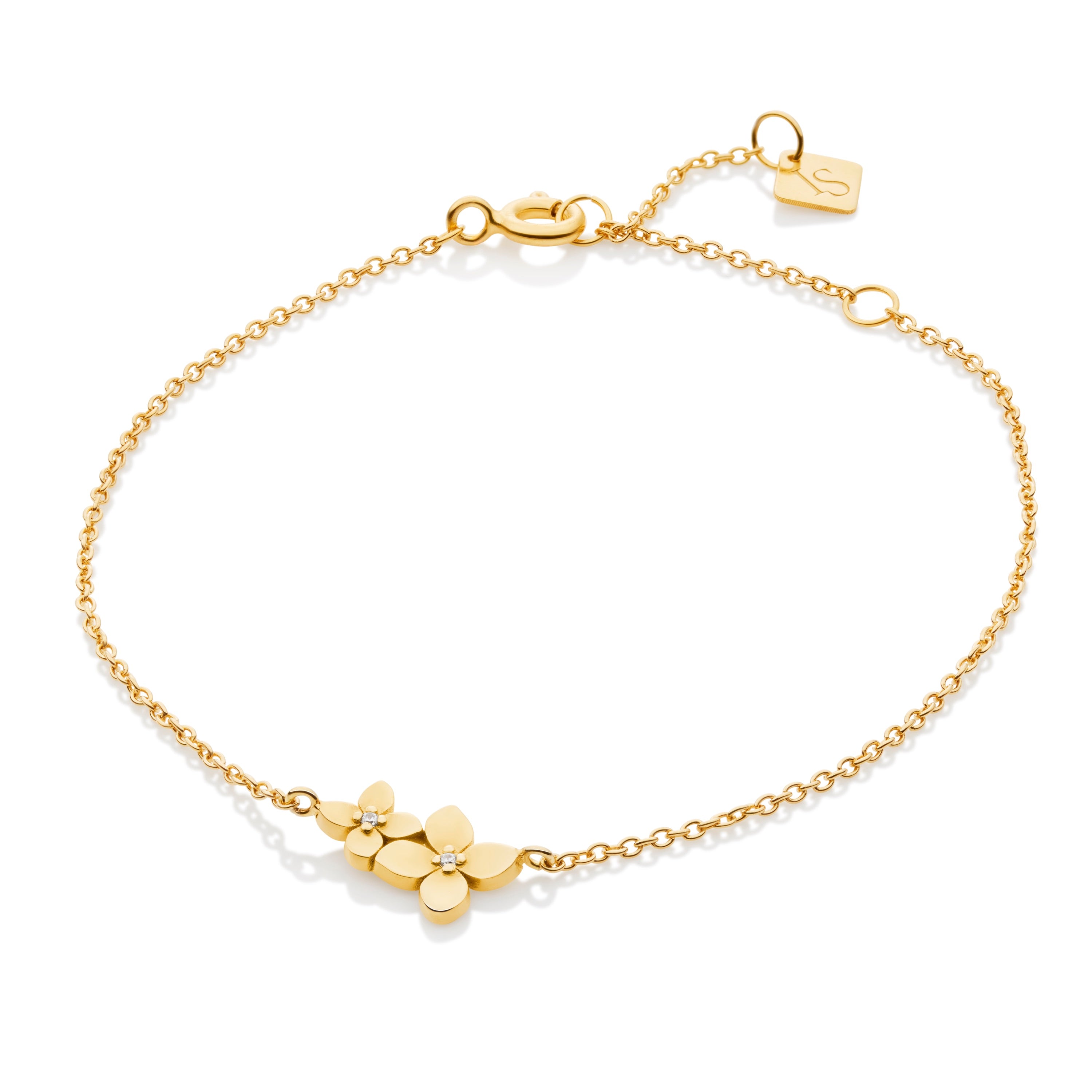 18K Gold Vermeil Bloom Chain Bracelet - Bloom Jewelry - Flower Jewelry - INES SANTOS JEWELLERY