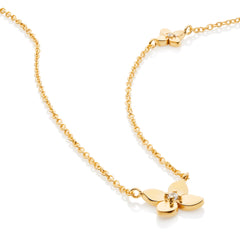Bloom collection hydrangea flower necklace with white topaz in 18K gold vermeil