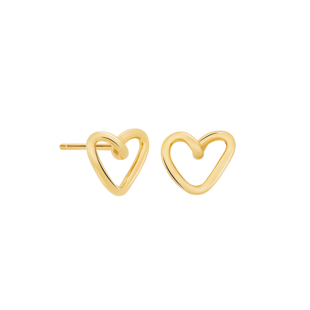 18K Gold Vermeil Heart Silhouette Earrings