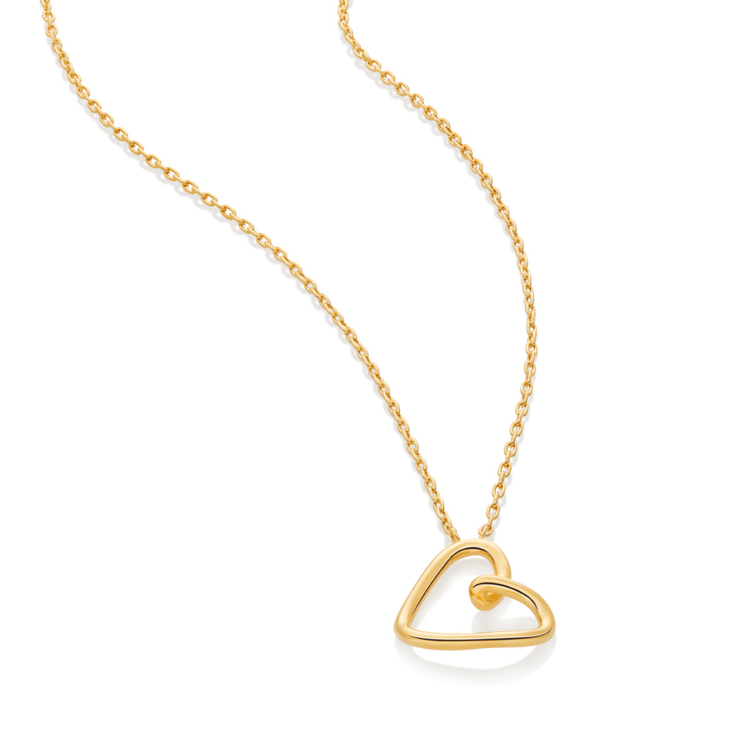 18K Gold Vermeil Heart Silhouette Necklace