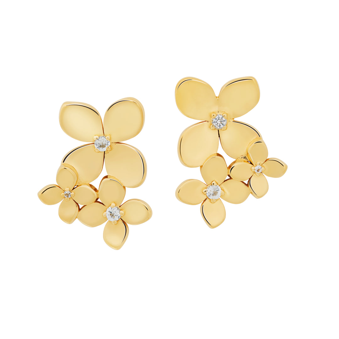 18K Gold Vermeil Trio Bloom Earrings