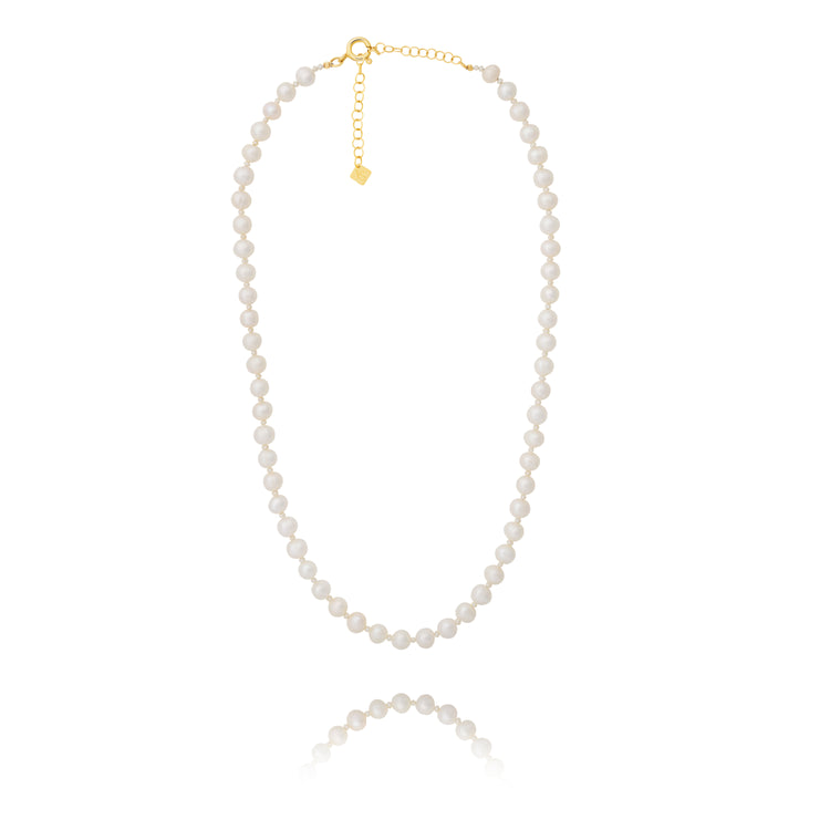 Inês Santos Jewellery - pearl jewelry - 18K Gold Vermeil Fresh Water Pearl Beaded Necklace