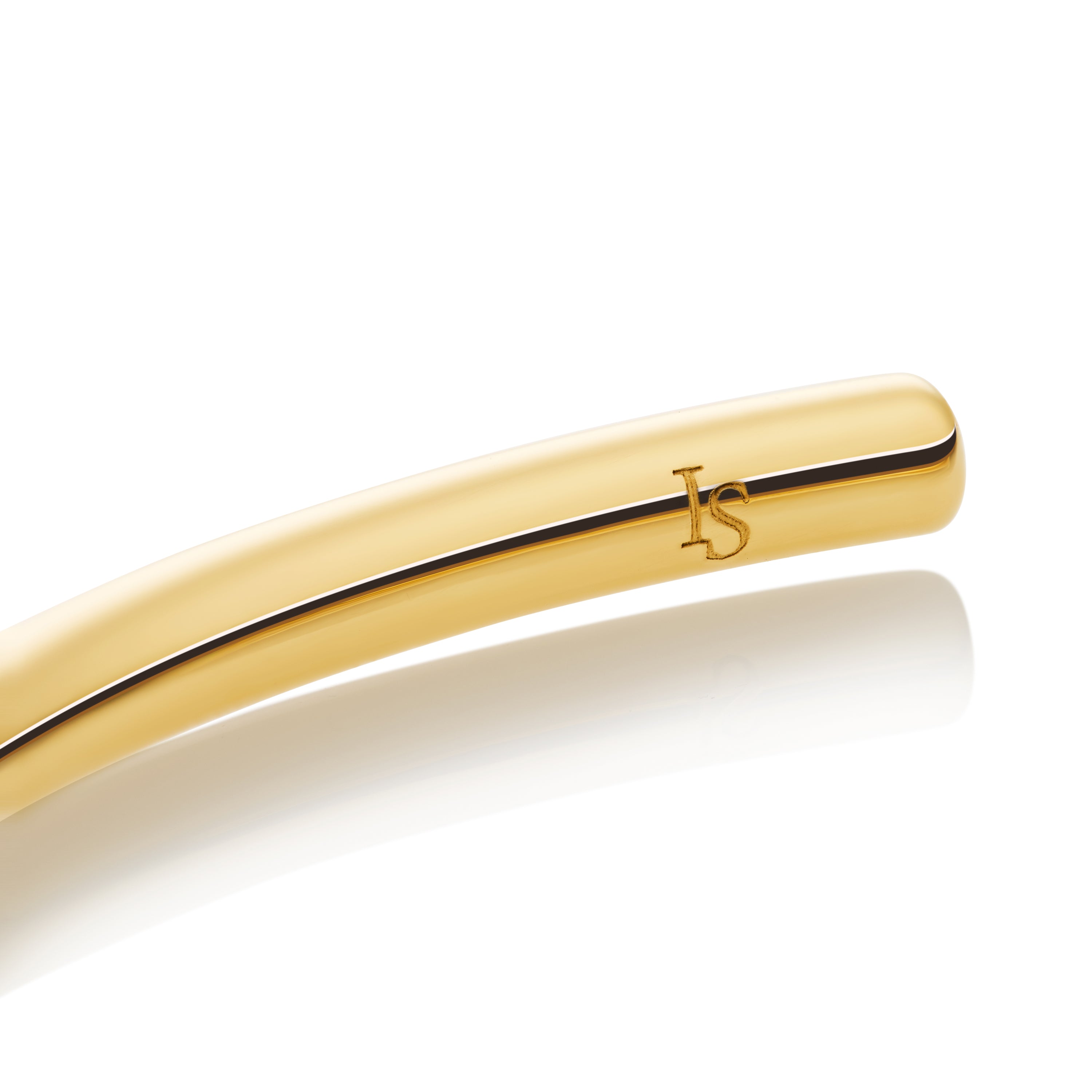 18K Gold Vermeil Open Bangle Bracelet - Minimalist Jewelry - Ines Santos Jewellery