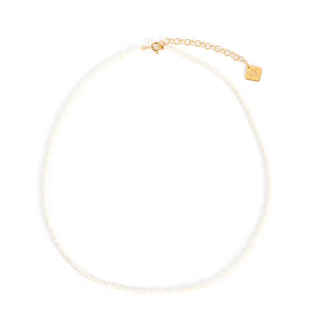 Pearl Obsession mini freshwater pearl necklace in 18K gold vermeil