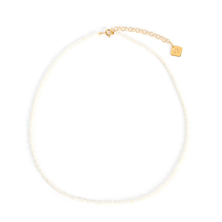 Pearl Obsession mini freshwater pearl necklace in 18K gold vermeil
