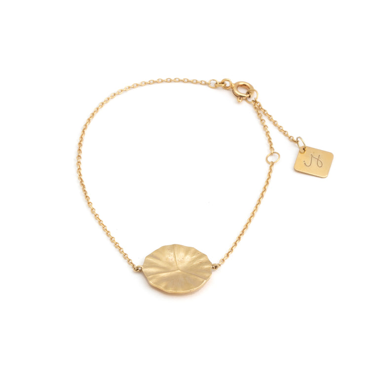 18K Gold Vermeil Water Lily Leaf Bracelet - INES SANTOS JEWELLERY