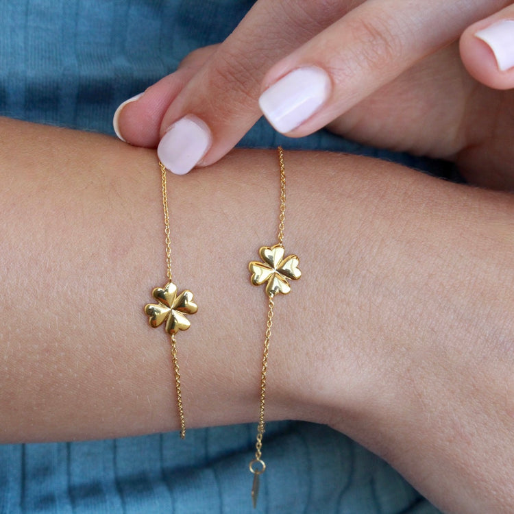 Lucky Leaf Bracelet | Gold Vermeil on Silver | Women's Luxury Jewellery | Sustainable Jewellery | Designer Jewellery