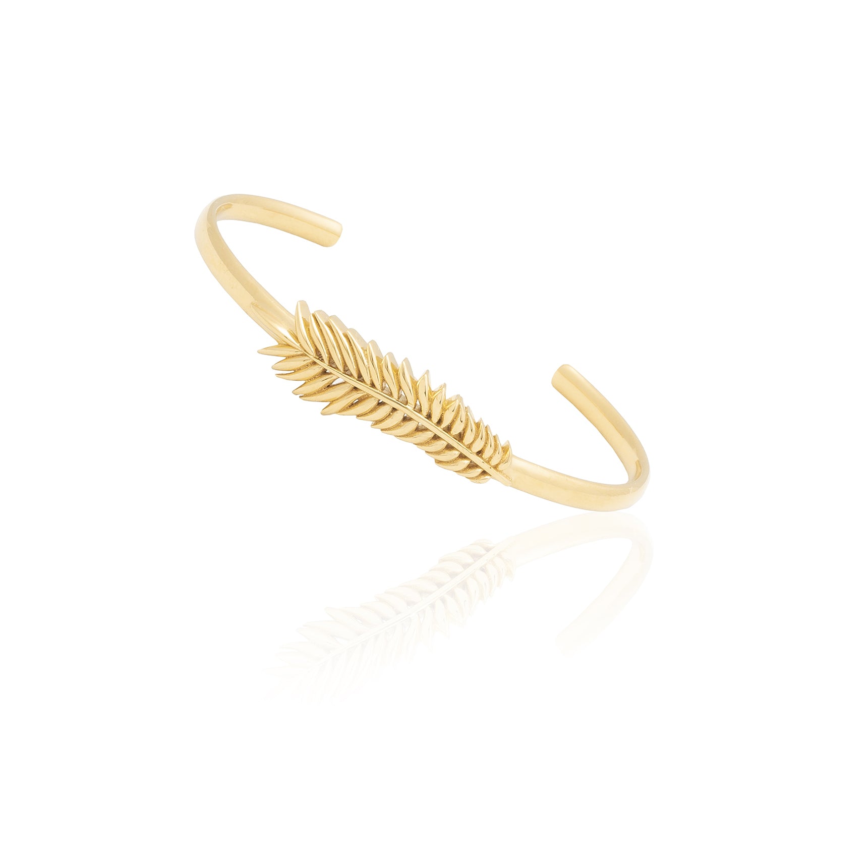 18K Gold Vermeil Palm Leaf Bracelet | INES SANTOS JEWELLERY | Women's Luxury Jewellery | Sustainable Jewellery | Designer Jewellery